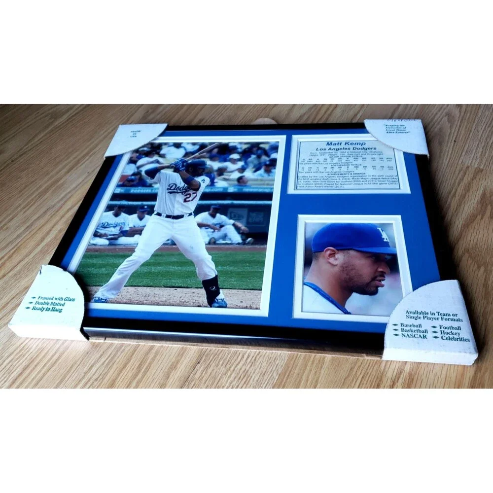 Los Angeles Dodgers MATT KEMP Framed Photos W/Glass Double Matted 14X11X3/4
